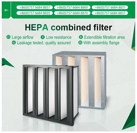 V Bank High Efficiency Ahu Filter Hepa Filter Hepa