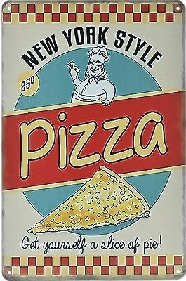 Amazon ERLOOD Pizza Zone Tin Sign Home Kitchen Signs Wall Decor