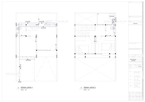 Gambar Kerja Cad 2d Arsitektur Interior Perijinan Pbg