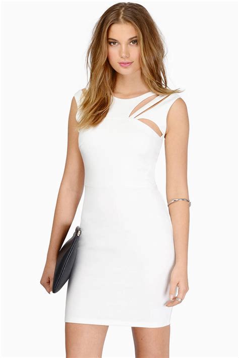 Bold Beautiful Bodycon Dress In Ivory 60 Tobi US