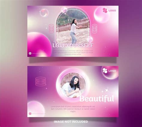 Premium Vector | Aesthetic cute gradient banner design