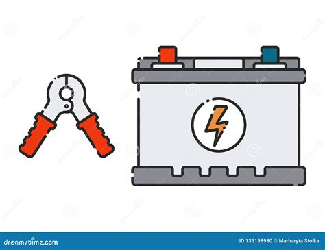 汽车电池 向量例证 插画 包括有 自动性 充电器 酸化 能力 互联网 自动 图象 抽象 133198980