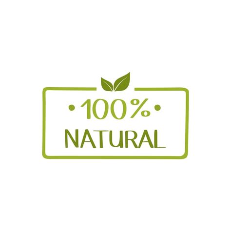 Premium Vector 100 Percent Natural Food Label Vegetarian Natural