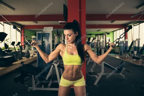 Bikini Fitness Fit Woman Working Out In Gym Girl In Fitness Stock Photo Samotrebizan 92143812