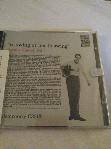 Barney Kessel To Swing Or Not To Swing Barney Kessel Vol Cd New