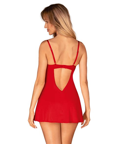 Obsessive Lingerie Ingridia Sexy Chemise Rossa Con