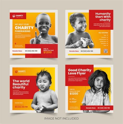 Premium Vector Charity Social Media Post Layout Donation Banner