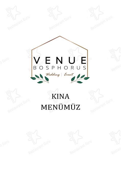 Menu At Venue Bosphorus Istanbul