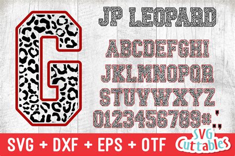 Jp Leopard Font By Svg Cuttables Creative Fabrica