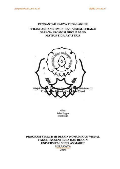 Pdf Pengantar Karya Tugas Akhir Perancangan … Fileperpustakaan Uns Ac