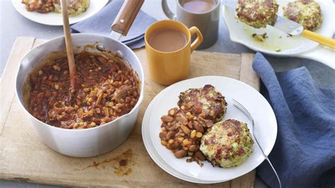 Baked Beans With Bubble And Squeak Hash Browns Recipe Bbc Food