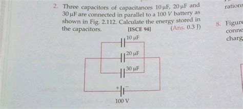 Three Capacitors C1 6mu F C2 12mu F And C3 20mu F Are Connected