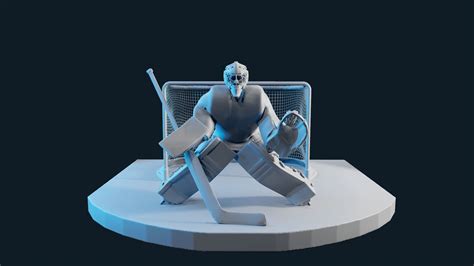 HOCKEY GOALIE POSE 1 NO TEXTURE 3D model 3D printable | CGTrader