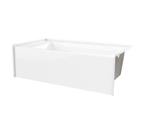 Smin Afr Acrylx Alcove Left Hand Drain Bath In White Bath Aker En