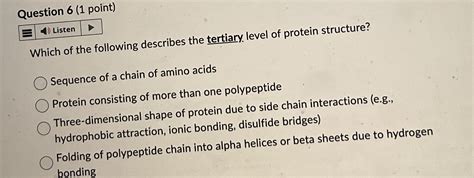 Solved Question Point Listenwhich Of The Following Chegg