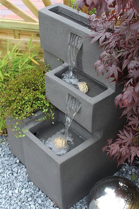 Springbrunnen Grada Bepflanzbar Mit Led Beleuchtung Wasserfall