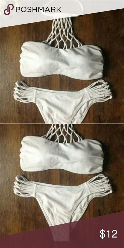 Nwot White Bikini Bikinis White Bikini White Strappy Bikini