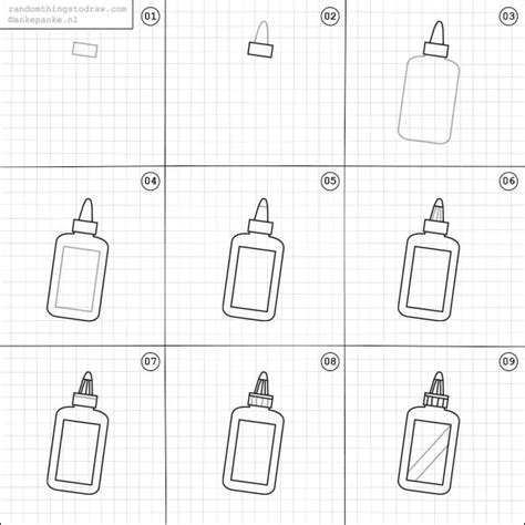 How To Draw A Bottle Of Glue Doodle Drawings Art Drawings For Kids