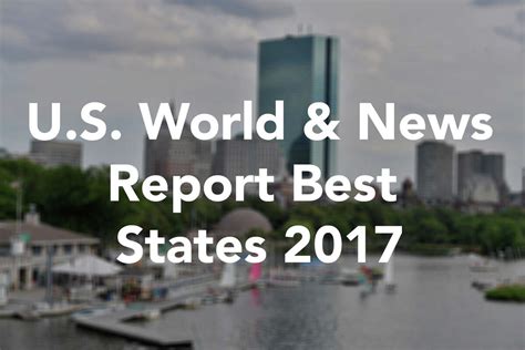 U.S. World & News Report top 10 states 2017