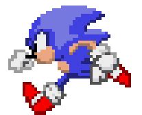 Sonic Running Sprite Grid