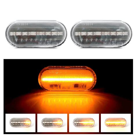 Flowing Water Car Side Marker Light Blinker Amber Smoke LED Dynamic