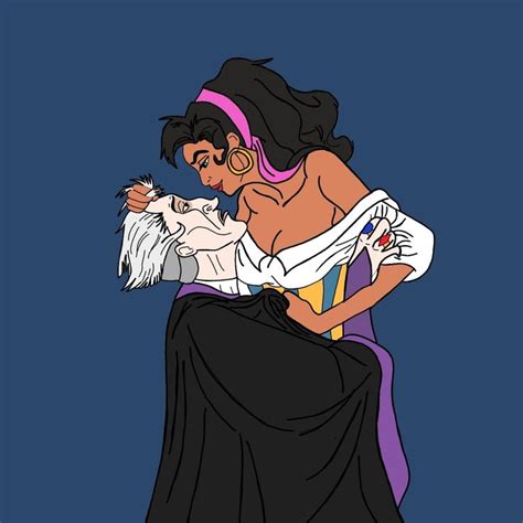 Frollo And Esmeralda Love Arte De Personajes Arte Rostros De Arte