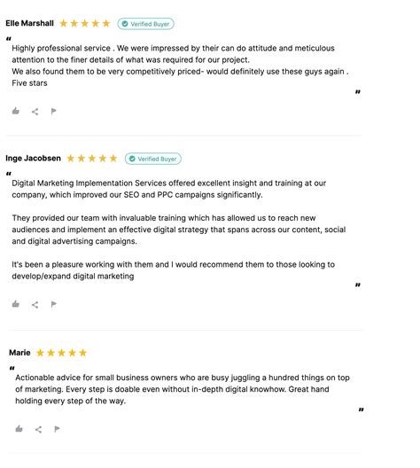 Digital Marketing Testimonials 100s Of 5star Reviews