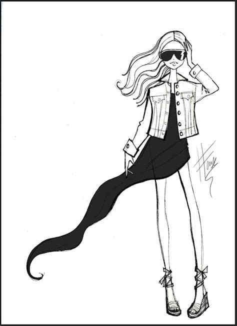 Black and White Fashion Sketches by Heather Fonseca at Coroflot.com