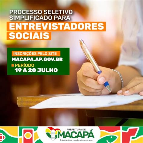 Processo Seletivo Prefeitura De Macapá 2025 - Prefeitura de Macapá abre inscrições para o Processo Seletivo ...