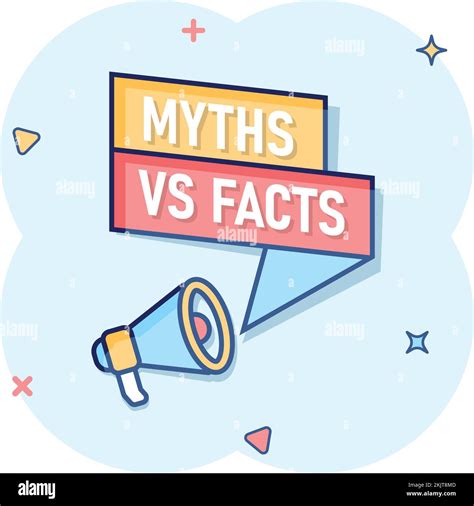 Myths Vs Facts Megaphone Icon In Comic Style True Or False Loudspeaker