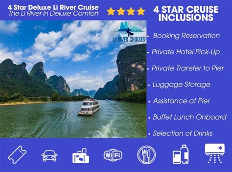 Deluxe 4 Star Li River Cruise Lower Deck Seats Li River Cruises