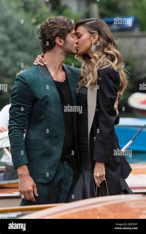 Stefano De Martino, Belen Rodriguez arriving to the Excelsior Pier ...