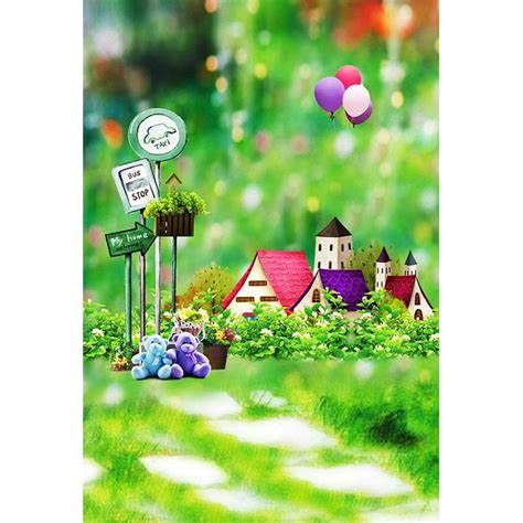 Hellodecor X Ft Photography Backdrop Outdoor Spring Colorful House