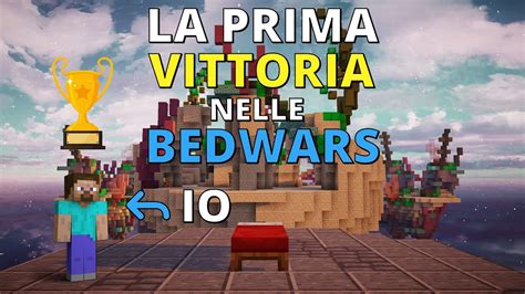 Prima Vittoria Nelle Bedwars Minecraft Ita Youtube