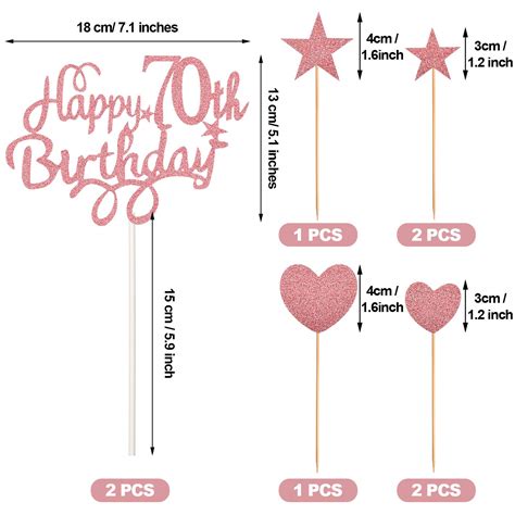 Buy Boao Th Birthday Cake Topper Set Happy Th Birthday Cake Topper