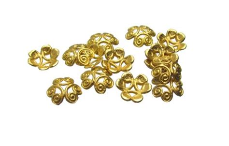 Antique Gold Toned Swirl Bead Caps Mm Approx Pcs My Beads