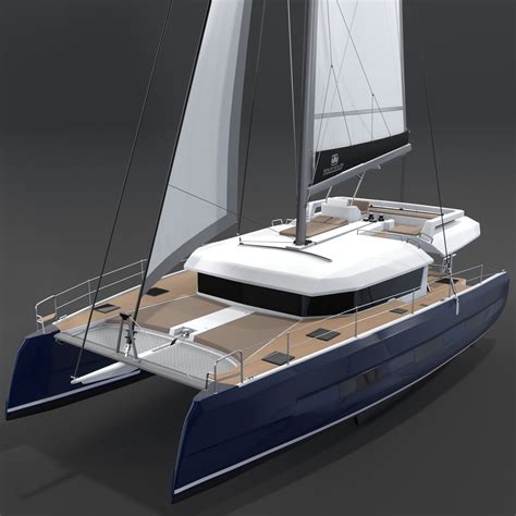 Dufour 48 Sailing Catamaran Blue 3d Turbosquid 2089829