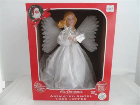 Mr Christmas Animated Angel Fiber Optic Tree Topper Color Changing