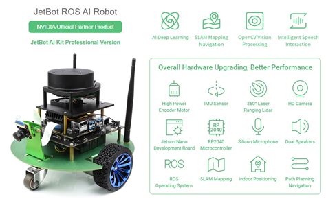 Waveshare Jetbot Professional Version Ros Ai Kit Compatible With The
