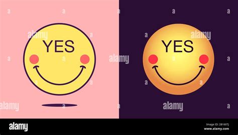 Say Yes Vector Emoji Stock Vector Illustration Of Design