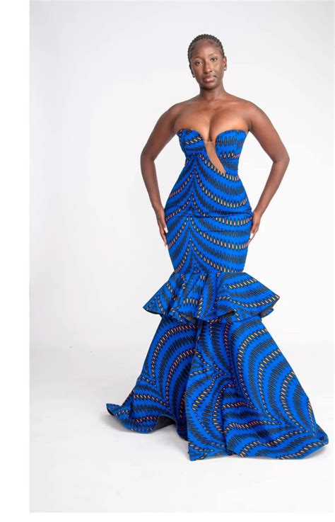 Yetunde Corset African Print Mermaid Dress By Afrothrone Corsets