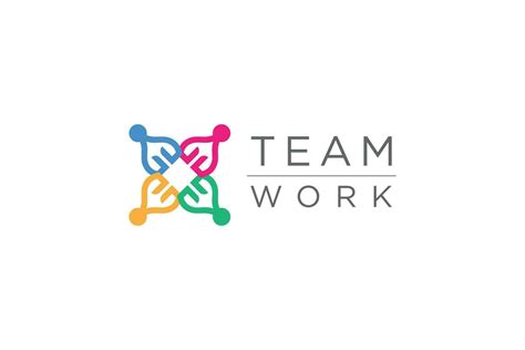 Team work logo design with modern unique concept 26995931 Vector Art at ...