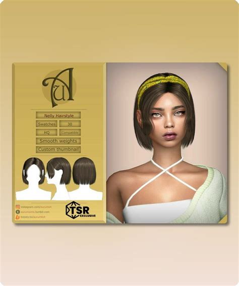 Athleisure Nelly Mid Length Hairstyle With Bangs Sims 4 Cc In 2024 Hairstyles With Bangs