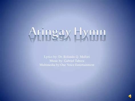 Ppt Aringay Hymn Powerpoint Presentation Free Download Id5282337