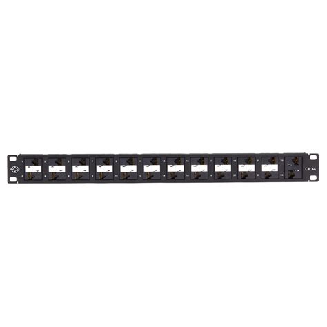 Cat6a Component Level 110 Patch Panel 1u Poe Taa 24 Port Black Box