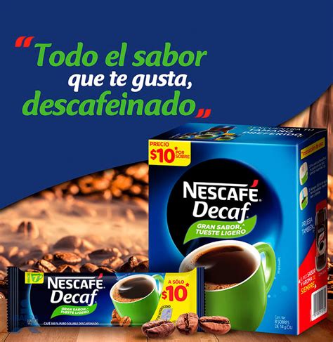 Cafe Descafeinado Soluble Nescafe Decaf 8 Sobres De 14 G Ibarra Mayoreo