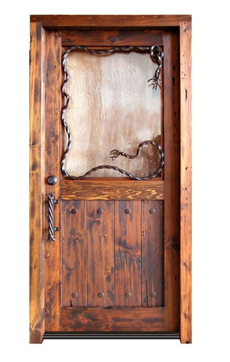 Custom Wood Iron Doors Stained Glass Entry Doors Rustic Western Decor Country Decor Western