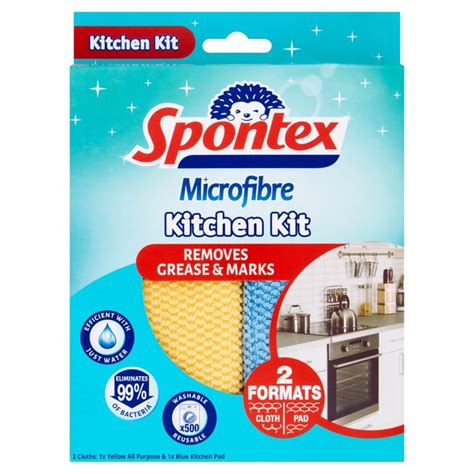 Spontex Microfibre Kitchen Kit Ocado