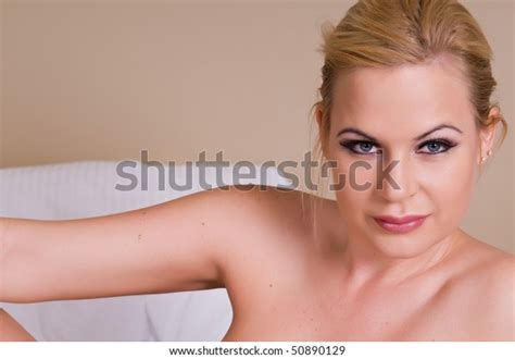 Beautiful Blonde Lying Nude Bed Stock Photo Shutterstock