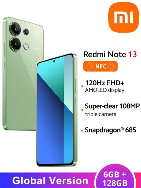 Xiaomi Mi Redmi Note 13 4G 6GB 128GB Smartphone Versión Global Función